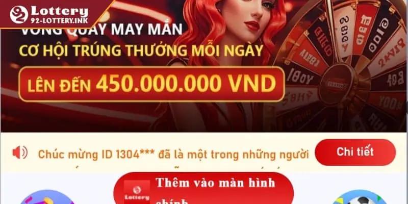 Khuyến mãi 92lottery khi nạp hàng ngày theo quy định