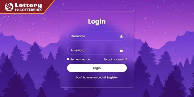Nhập các thông tin tài khoản để đăng nhập 92lottery